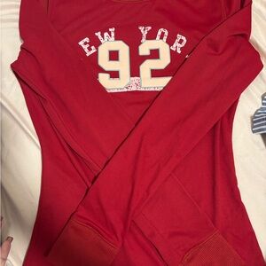 Red Long Sleeve New York 92 Top